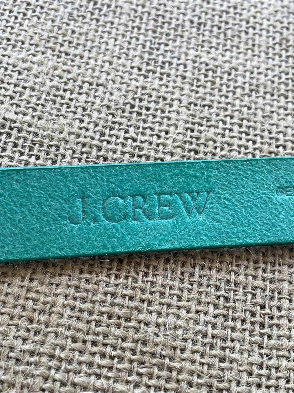 J. Crew Green Leather Belt with Gold Buckle - Picture 3 of 8